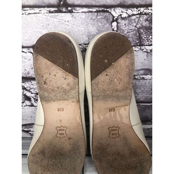 Enzo Angiolini Liberty Ivory Cream Leather Square Toe Loafers Flats Women Sz 6M - Picture 7 of 16